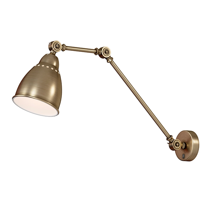 Industrial Wall Lamp with Switch 3D model image 6