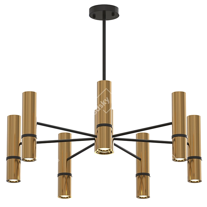 Elegant Lumen Lux Ceiling Chandelier 3D model image 1