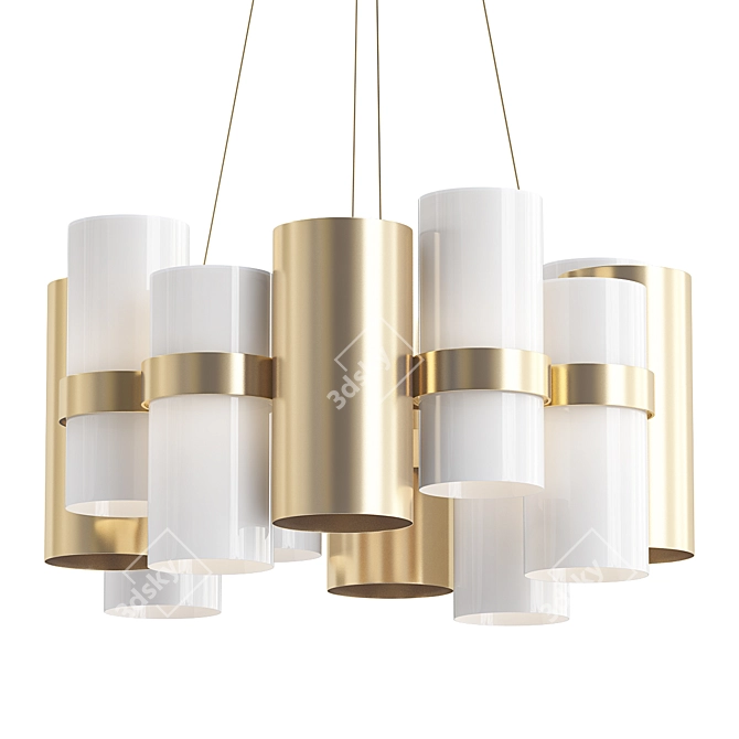 Elegant Harmony LED Chandelier 3D model image 1