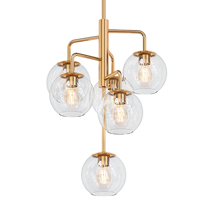 Elegant Banyan Chandelier: A Striking Illumination 3D model image 1