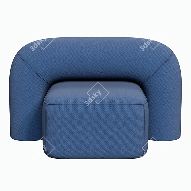 Sleek Moss 1300 Armchair: Luxurious Comfort 3D model image 2