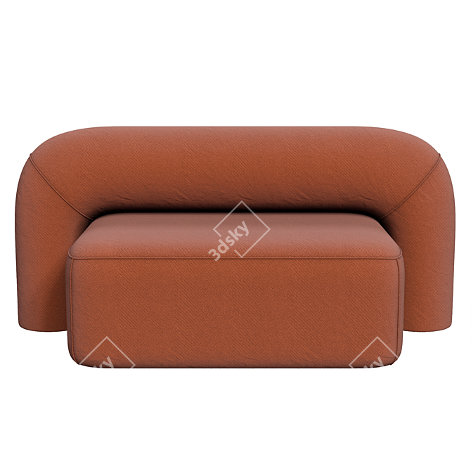 Sleek Moss 1800 Sofa: Elegant Comfort 3D model image 2