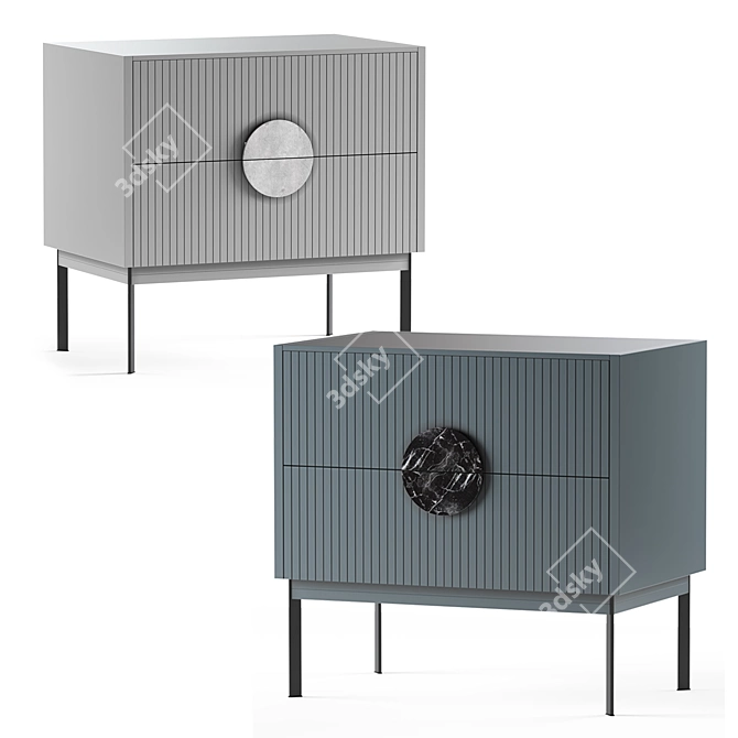 ALTO Modern Bedside Table 3D model image 3