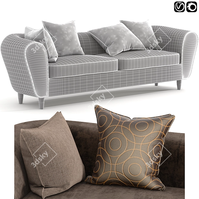 Modern Sofa - Koltuk Sofa 3D model image 4