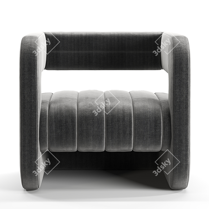 Glamour Chic Occasional Chair 3D model image 2