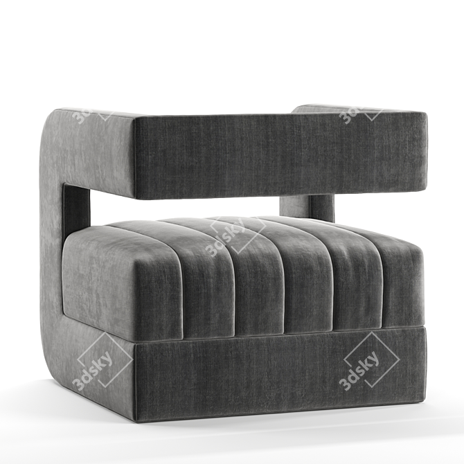 Glamour Chic Occasional Chair 3D model image 3