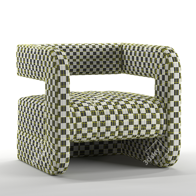 Glamour Chic Occasional Chair 3D model image 4