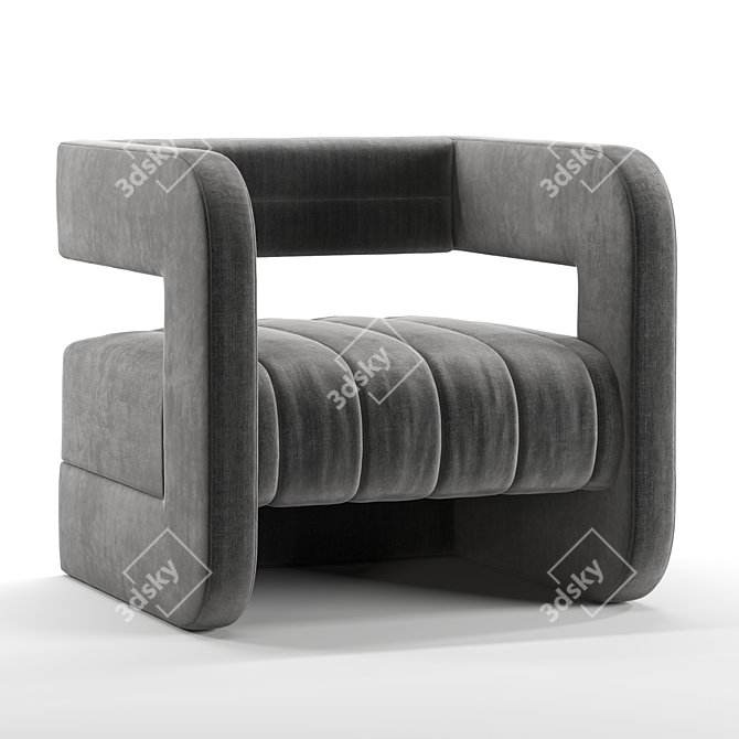 Glamour Chic Occasional Chair 3D model image 5