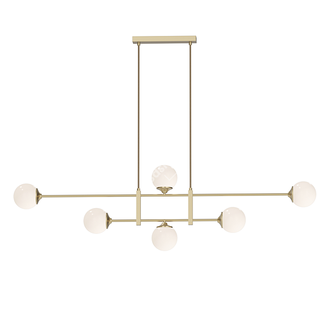 Globe Glass Pendant Lamp 3D model image 2