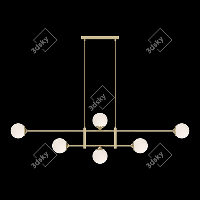 Globe Glass Pendant Lamp 3D model image 3
