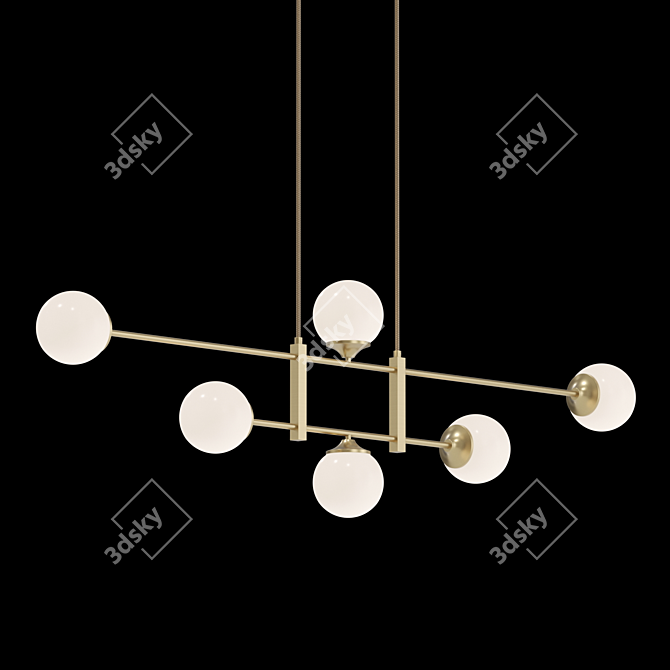 Globe Glass Pendant Lamp 3D model image 4