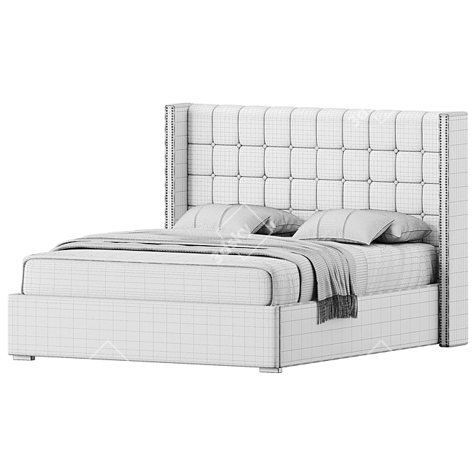 Elegant Vivien Bed: Stylish and Functional 3D model image 3