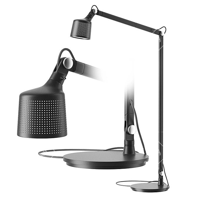 Modern Floor Lamp with Adjustable Light 3D model image 1