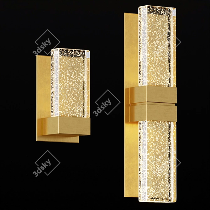 Elegant Butterfly Wall Lamp 3D model image 1