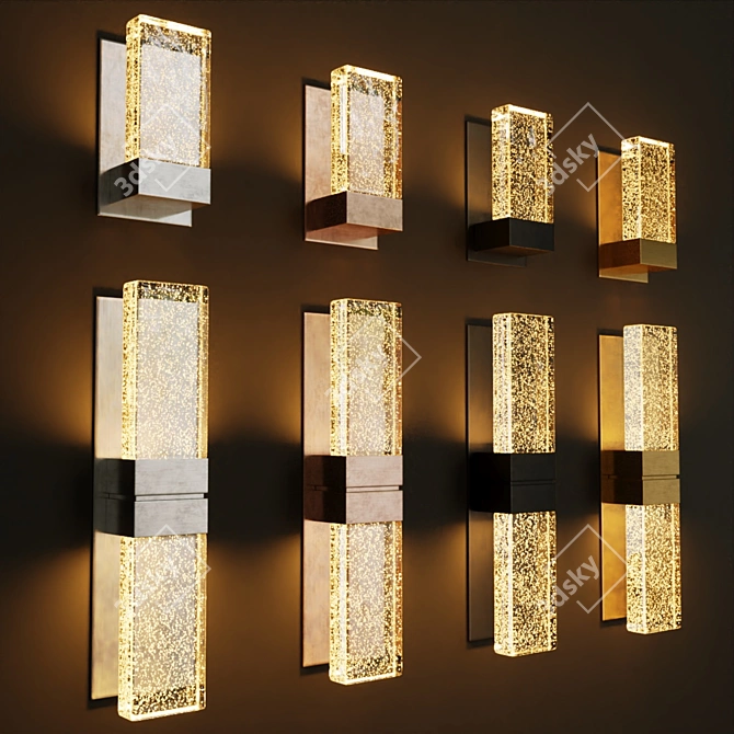 Elegant Butterfly Wall Lamp 3D model image 3