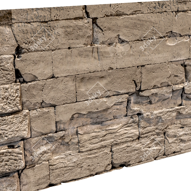 Egyptian Pyramid Wall Replica 3D model image 2