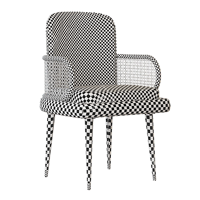 Rattan Dining Chair: Premium Quality & Stylish Design 3D model image 4