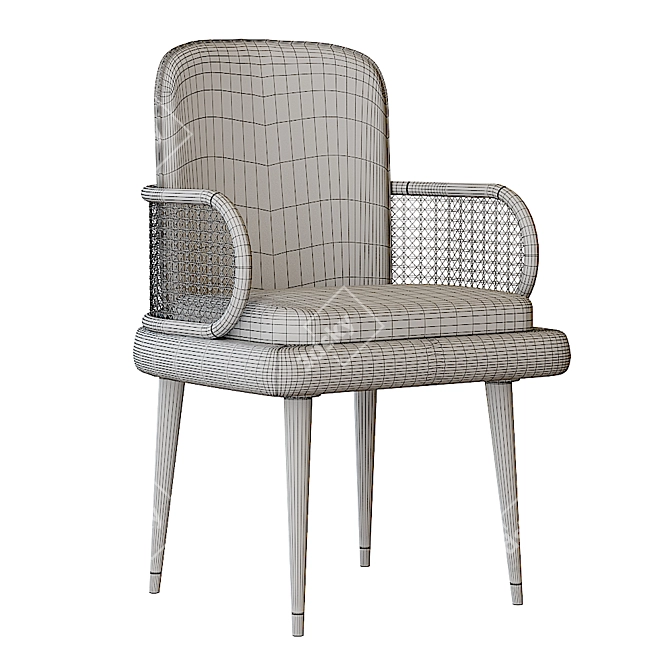Rattan Dining Chair: Premium Quality & Stylish Design 3D model image 5