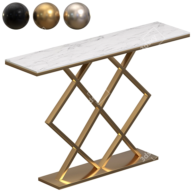 Luxury Matrix Console Table 3D model image 1
