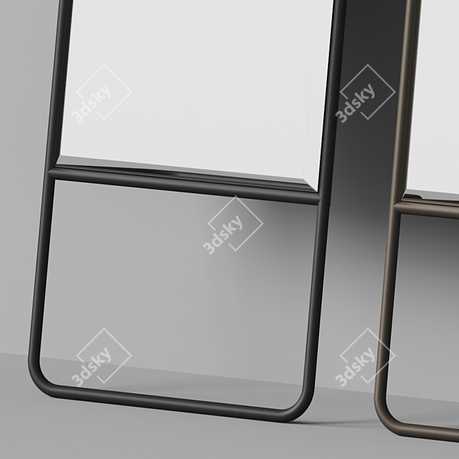 Modern Black Wall Mirror by SEI 3D model image 4