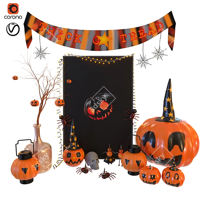 Spooky Halloween Set 2015 3D model image 4