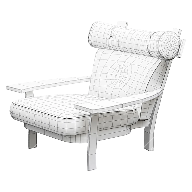 Sergio Rodrigues Ox Lounge Chair 3D model image 2