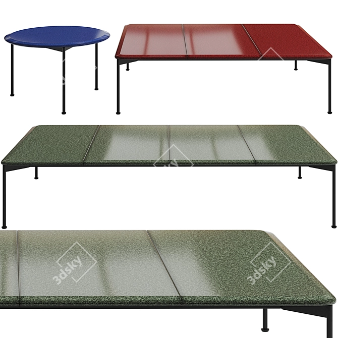 B&B Italia Borea Small Table: Modern Elegance in Compact Design 3D model image 1