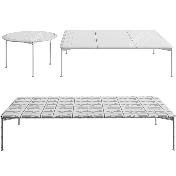 B&B Italia Borea Small Table: Modern Elegance in Compact Design 3D model image 4