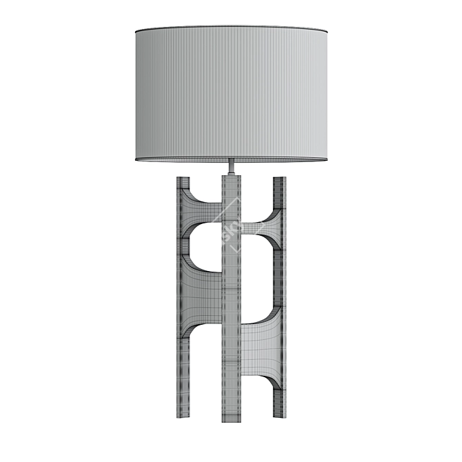 Sleek Desk Lamp, X + L 03 3D model image 2