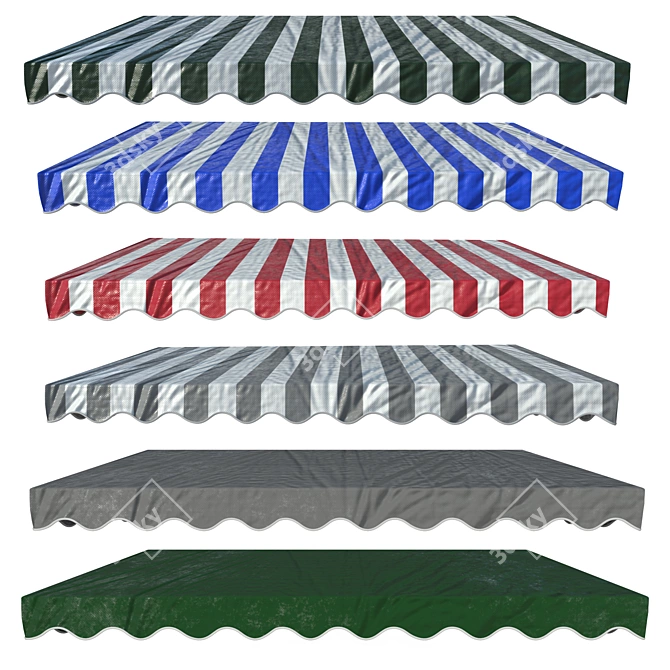 Versatile Awning Set Kit: Vol.10 3D model image 2