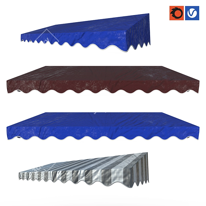 Versatile Awning Set Kit: Vol.10 3D model image 3