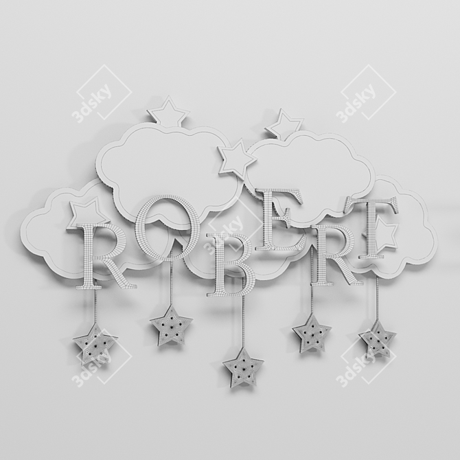 Cloudscape LED Lamp: Touch Control, Customizable Colors 3D model image 2