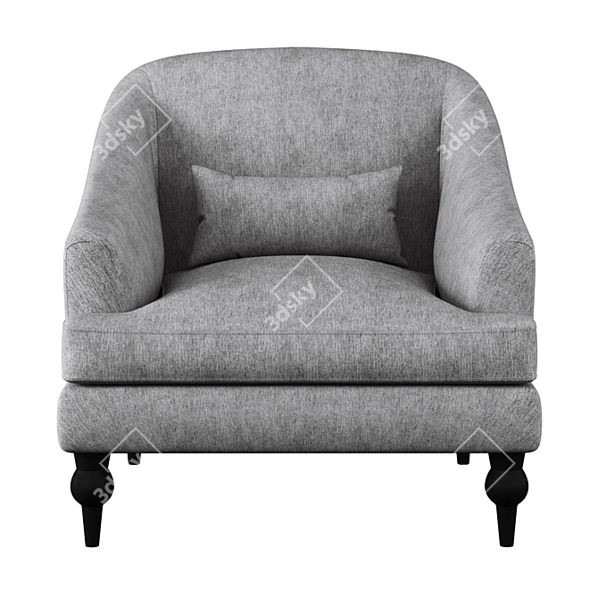 Belva Armchair: Stylish and Comfortable 3D model image 3