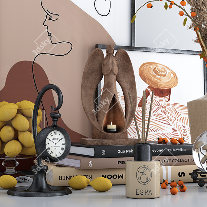 Elegant 11-Piece Decor Set 3D model image 2