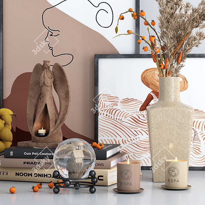 Elegant 11-Piece Decor Set 3D model image 3