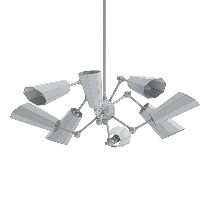 Elegant Hudson Valley Chandelier 3D model image 2