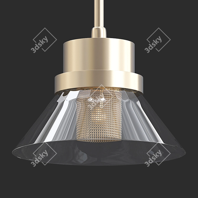 Sleek Paoli Pendant Light 3D model image 1