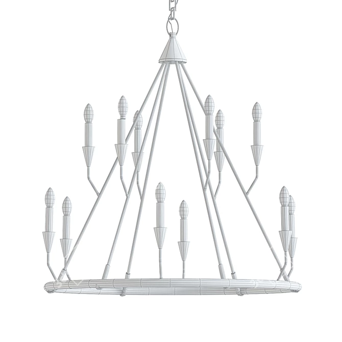 Elegant Sierra Chandelier - Stunningly Designed 3D model image 2
