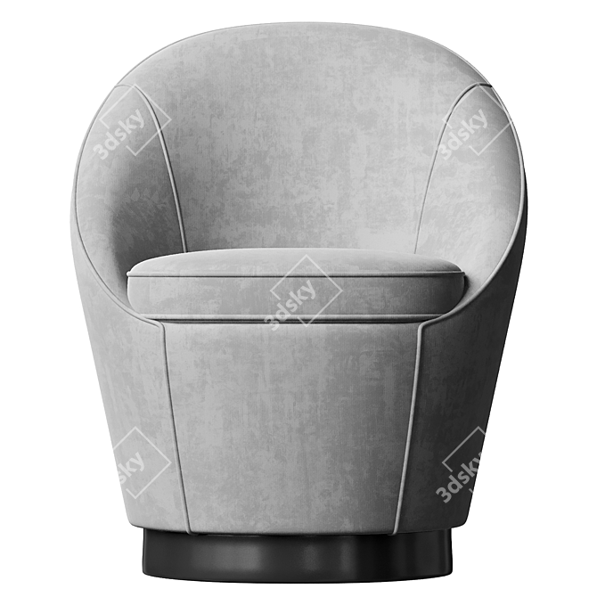 Elegant Curve Armchair by Donghia 3D model image 3