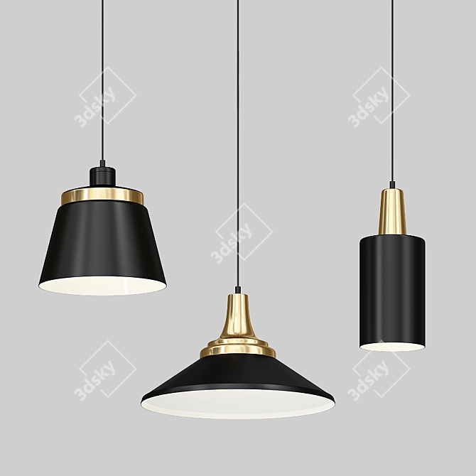 Modern Loft Pendant Lights: Astana Collection 3D model image 2