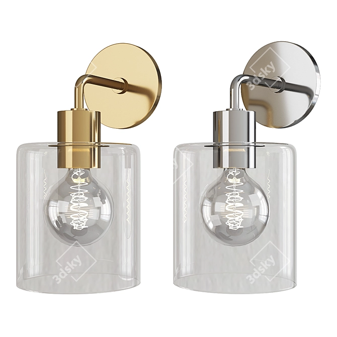 Elegant Mitzi Niko Wall Sconce 3D model image 1