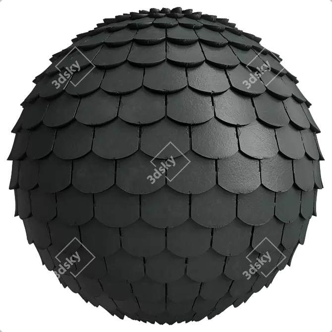 Premium Roof Tile Materials: 3 Color, PBR, Sbsar 3D model image 4
