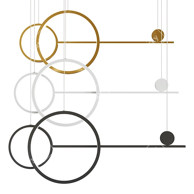 Elegant Mesh Chandelier 3D model image 1