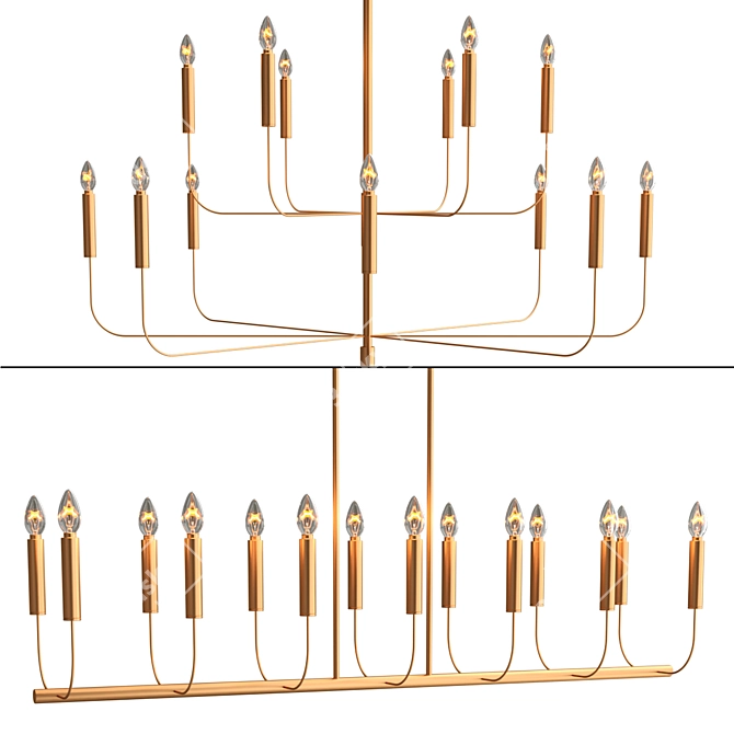Brianna Chandelier: Modern Elegance for Every Space 3D model image 1