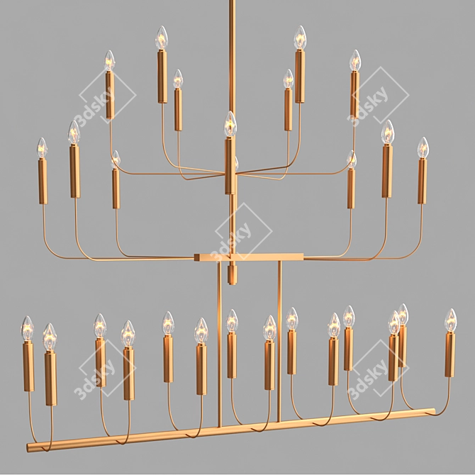Brianna Chandelier: Modern Elegance for Every Space 3D model image 2