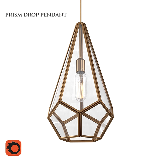 Prismatic Pendant: Modern Illumination 3D model image 1