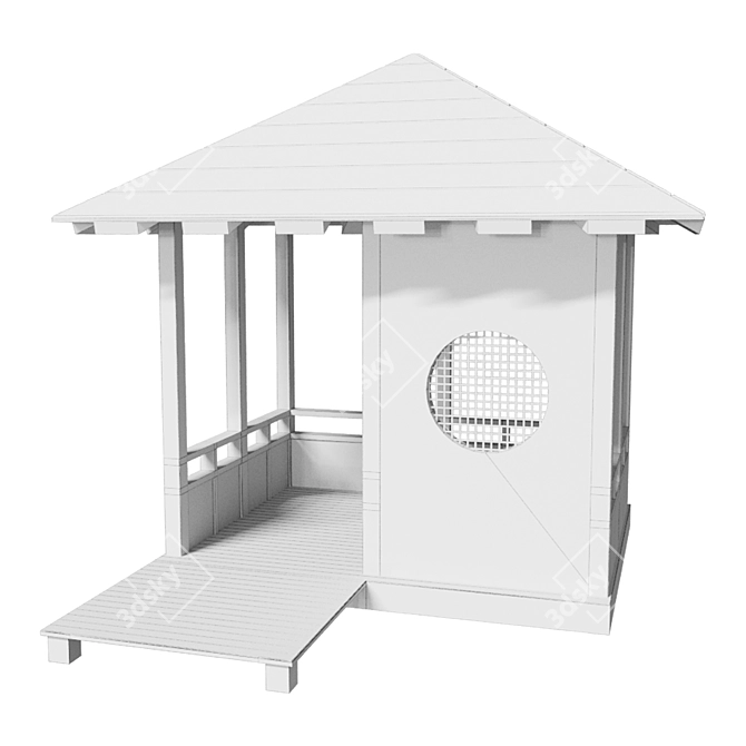 3-in-1 Wooden Gazebo: Classic Elegance, Modern Simplicity 3D model image 3