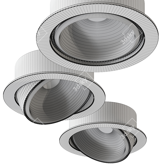 Piu R Spot Ceiling Lamp: Sleek & Efficient 3D model image 2