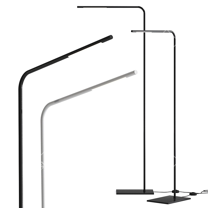 Sleek WL 130 Floor Lamp 3D model image 3