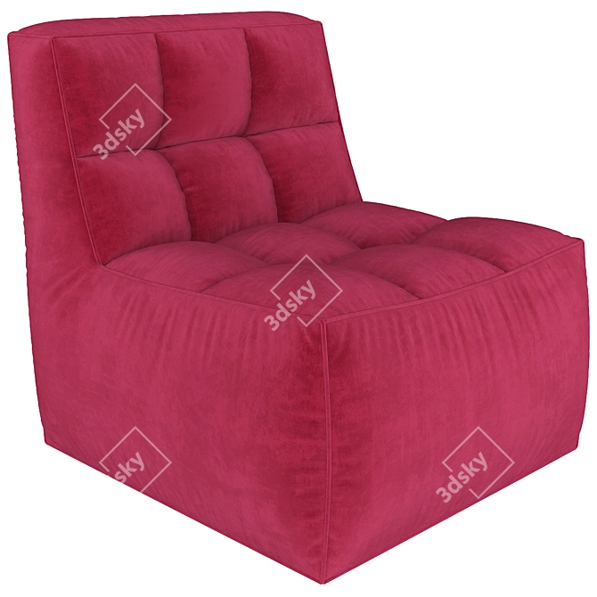 Title: Cozy Snow Boucle Lounge Chair 3D model image 4